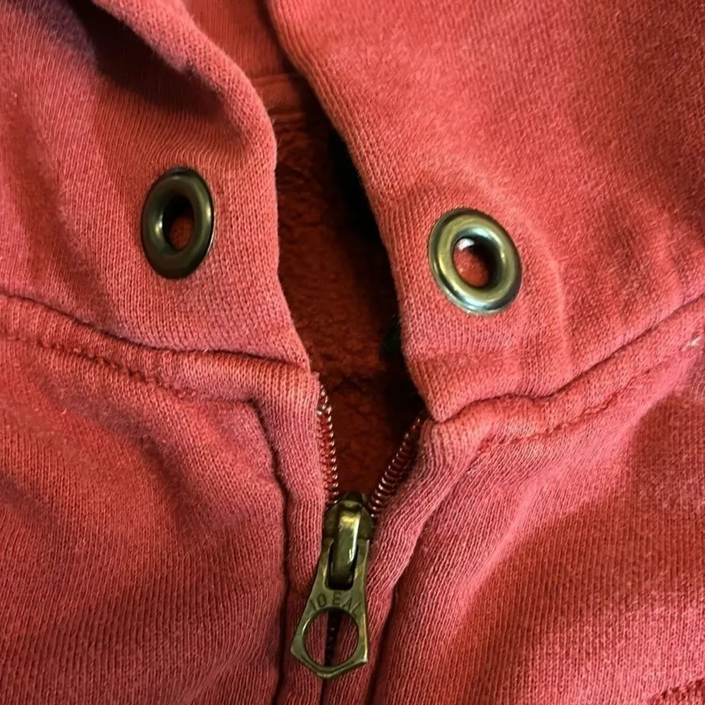 POLO JEANS CO RALPH LAUREN zip up jacket hoodie large distressed vintage